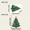 Luces colgantes de árbol de Navidad pintadas para Navidad decoración de ventana de vidrio de balcón exterior pegatina electrostática para ventana UV