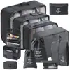 Conjunto de Armazenamento para Viagem Amazon Bolsa de Armazenamento para Viagem Conjunto de Oito Peças Bolsa de Armazenamento para Organização de Roupas de Viagem