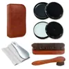 Conjunto de Cuidados com Couro Genuíno, Limpeza e Polimento de Sapatos e Roupas de Couro, Óleo de Manutenção, Graxa para Sapatos em Caixa de Ferro, Conjunto de Óleo para Remoção de Pó e Nutrição