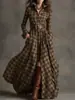 Vestido Irregular Adelgazante a Cuadros Retro Francés para Mujer de Talla Grande Vestido de Diseño Nuevo Europeo y Americano de Amazon