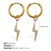 Pendientes Europeos y Americanos de Acero Inoxidable Nuevos Pendientes de Flor de Cuatro Hojas Elegantes Simples Versátiles Pendientes de Estrás de Gama Alta Joyería