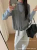 Chaleco de punto con cuello en V para mujer, nuevo estilo de principios de otoño, cárdigan sin mangas, top tipo tank top con cordones, capa exterior de primavera, para superponer, chal suéter versátil