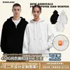 Sudadera con Capucha y Cremallera de Forro Polar Pesado de 450 g, Corte Holgado, Cardigan, Sudadera, Marca de Moda, Chaqueta de Color Sólido de Alta Gama para Hombre, de Pareja
