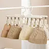 Perchero Plegable Multifuncional de 8 Ganchos para Viaje Organizador de Almacenamiento para Dormitorio Perchero de Plástico Portátil con Múltiples Ganchos para Secar Ropa Interior y Calcetines
