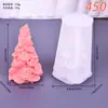 Serie de Árbol de Navidad con Flores Molde de Silicona Flor de Rosa Adorno de Velas Aromáticas DIY Molde para Hornear Mousse