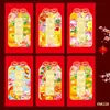 Ruixiang 2027 Año del Cabra Nuevo Sobre Rojo Vietnamita Papel de Cobre Cabra de Dibujos Animados Zodiaco Año Nuevo Bolsa de Sobre para Dinero de la Suerte
