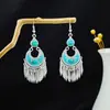 Pendientes de Pavo Real para Minorías Étnicas, Regalos Retro de Plata Miao Estilo Étnico, Accesorios de Pendientes Vintage de Imitación Plata