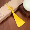 Borla de Lingote de Oro Borla para Atraer Riqueza, Colgante Anillo de Dinero Estilo Antiguo, Bolsa de Saquito, Accesorios Colgantes para Coche DIY Al por Mayor