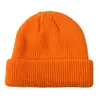 Gorros de Punto Cálidos para Otoño e Invierno, Logo Bordado Personalizado, Gorro de Punto de Color Sólido, Gorro de Punto Retro, Gorro de Cúpula a Prueba de Frío