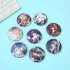 Insígnia de Lata Cartoon com Flash Duplo Personagem de Anime Broche Redondo Lembrança de Viagem