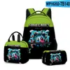 Mochila Escolar 3D de Filme Novo Mochila Lancheira Estojo Conjunto de Três Peças