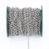 Cadena Redonda en Forma de O Chapada en Hierro de 3.2 mm Cadena de Perlas Cadena para Joyería DIY Cadena Hecha a Mano Semicabada Se Puede Usar para Hacer Pulseras y Collares