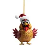 2026 Nuevos Adornos Navideños Transfronterizos Creativos Serie Animales Gallo Decoraciones para Árbol de Navidad Adornos Colgantes Acrílicos