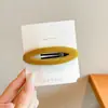 Presilha de Cabelo de Alto Padrão Coreana para Mulheres Presilha de Lã Estilo Retrô Outono Inverno Presilha para Franja Presilha Fofa de Coração Acessórios de Cabelo Adorno de Cabeça
