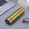 Termo Inteligente con Medición de Temperatura Transfronterizo, Aspecto de Alta Calidad, Elegante, Acero Inoxidable 304, Creativo, Sencillo, Portátil, Vaso para Coche, Gran Capacidad