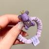 Anillo para el Cabello Color de Moda 2022 Azul Vinca Corona Morada Linda de Niña Oso Oso Ciego Cuerda con Pedrería Checa