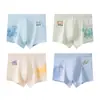 Cuecas Boxer de Algodão Puro para Bebês Meninos, Shorts de Algodão Respirável para Crianças, Roupa Íntima Antibacteriana 100A para Meninos