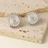 Pendientes de Acero Inoxidable con Picos de Sol, Diseño Personalizado, Pendientes de Pedrería, Tachuelas de Moda para Cartílago Auricular Tachonadas de Sol, Joyería para Piercings