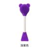 Cepillo Facial de Doble Cabeza con Forma de Oso Tpe Cepillo Limpiador Facial Multifuncional Palo Ajustador de Mascarilla Tipo Untar Herramienta de Belleza