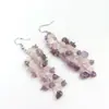 Pendientes de Cristal Natural Popular Europeo y Americano Pendientes de Borla Yoga DIY 7 Colores Pendientes Largos para Mujer