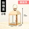 Portavelas de Acero Inoxidable a Prueba de Viento, Linterna de Vidrio Dorada, Lámpara de Vela a Prueba de Viento, Decoración de Lujo para Exteriores, Adorno Plateado