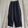 Pantalones Cortos de Algodón Sueltos de Nuevo Estilo Finos de Verano Pantalones de Pierna Ancha de Lino y Algodón Plisados Retro para Mujer