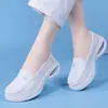 Zapatos de enfermera de otoño para mujer con amortiguación de aire, antideslizantes, de suela gruesa, de suela blanda, cómodos, transpirables, zapatos de trabajo especializados para personal médico, disponibles para compra directa