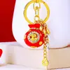 Llavero de Coche con Amuleto del Zodiaco de la Suerte, Colgante Creativo para Bolso, Anillo de Llavero de Metal, Regalo de Empresa al por Mayor
