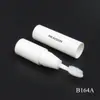 Tubo de cepillo cosmético para cejas blanco portátil redondo de plástico paquete de tubo de cepillo al por mayor