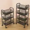 Estante de Cocina de Pie Multicapa con Ruedas Carrito Móvil Estante de Almacenamiento para Sándwiches Balcón Frutas y Verduras Sala de Estar Dormitorio Almacenamiento