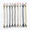 Cierre de Langosta Doble con Cadena de Extensión para Joyería, Personalizado de Fábrica, Accesorios DIY, Cadena Extendida de 18K para Collar