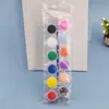 12 colores 3ML tira de pintura jardín de infantes DIY arte graffiti pintura pigmento para muñecas pigmento para cometas pintura al óleo digital