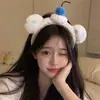 Diadema de peluche de dibujos animados dulces accesorios para el cabello 2026 nueva diadema peculiar con un toque de alta gama, popular pinza para el cabello de alta gama de celebridad de Internet tocado