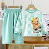Conjunto de Ropa para el Hogar para Niños, Pijama de Bebé de Algodón Puro Nuevo Estilo Otoño, Ropa Cálida para Niños, Ropa para Niñas, Ropa para Niños al por Mayor