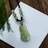 Colgante de Buda Sonriente de Jade Sintético, Collar de Buda Guardián de la Paz del Año Zodiacal, Cuentas de Transferencia de Temperamento para Hombres y Mujeres, Colgante de Guanyin