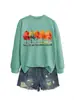 El otoño es mi color favorito sudadera versátil holgada para mujer comercio exterior transfronterizo Amazon al por mayor