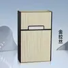 Novo porta-cigarros de metal transfronteiriço com fecho magnético, estojo de metal masculino, porta-cigarros universal de liga de alumínio com tampa flip-top, porta-cigarros escovado