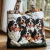 2026 Nova Série de Filhotes Transfronteiriça Estampa Digital Bolsa Tote Acolchoada de Ombro Fashion