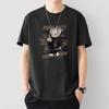 Camiseta de manga curta estampada masculina verão juvenil na moda para todos os jogos solto em torno do pescoço respirável para estudantes