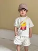 Traje Deportivo de Verano para Niños Estilo Delgado Casual para Niñas Nuevo Conjunto de Verano 2026 Bebé Holgado Manga Corta para Niños Pantalones Cortos