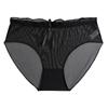 Ropa Interior Sexy de Encaje Ligeramente Transparente de Malla para Mujer Cintura Media Sin Costuras Pura Pasión Transpirable Algodón Puro Calzones para Mujer