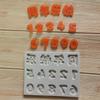 Molde de silicona para galletas de chocolate DIY con herramientas para hornear y decoración de pasteles digitales de feliz aniversario en stock