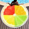 Toalla de playa redonda exclusiva transfronteriza tipo chal impresa tapete para almuerzo tapete de yoga impresión digital 3D limón una pieza
