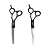 Tijeras de Peluquería Personalizadas Neipson Negras de 6.0 pulgadas, Tijeras Planas, Tijeras para Flequillo, Tijeras Entresacadoras, Tijeras Entresacadoras
