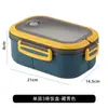 Caixa de Almoço Portátil Amazon Estilo Japonês Caixa Bento Caixa de Almoço para Micro-ondas para Trabalhadores de Escritório Caixa de Frutas Compartimentada Selada