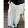 Calça Cargo Branca Wide-Leg Tendência para o Verão, Estilo Solto e Casual por Yamamoto para Mulheres
