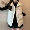 Nuevo Chaleco de Algodón con Relleno de Plumas Otoño e Invierno para Mujer Estilo Coreano Versátil Chaleco Cálido Cuello Alto Tendencia de Moda
