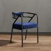 Silla de comedor de lujo ligero nórdico, taburete para el hogar, silla de ocio moderna con respaldo, oficina moderna de restaurante, hotel, comedor, silla de oficina de hierro forjado