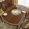 Jogo americano de PVC impresso estilo chinês, semi-transparente vazado, à prova d'água e de óleo, lavável, adequado para mesas de centro e mesas de jantar de sala de estar, personalizável