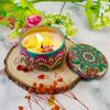 Velas Perfumadas com Flores Secas no Atacado, Auxiliar Desodorizador, Fragrância Aromática de Coco sem Fumaça, Caixa para Presente, Lampião a Óleo, Cera de Soja